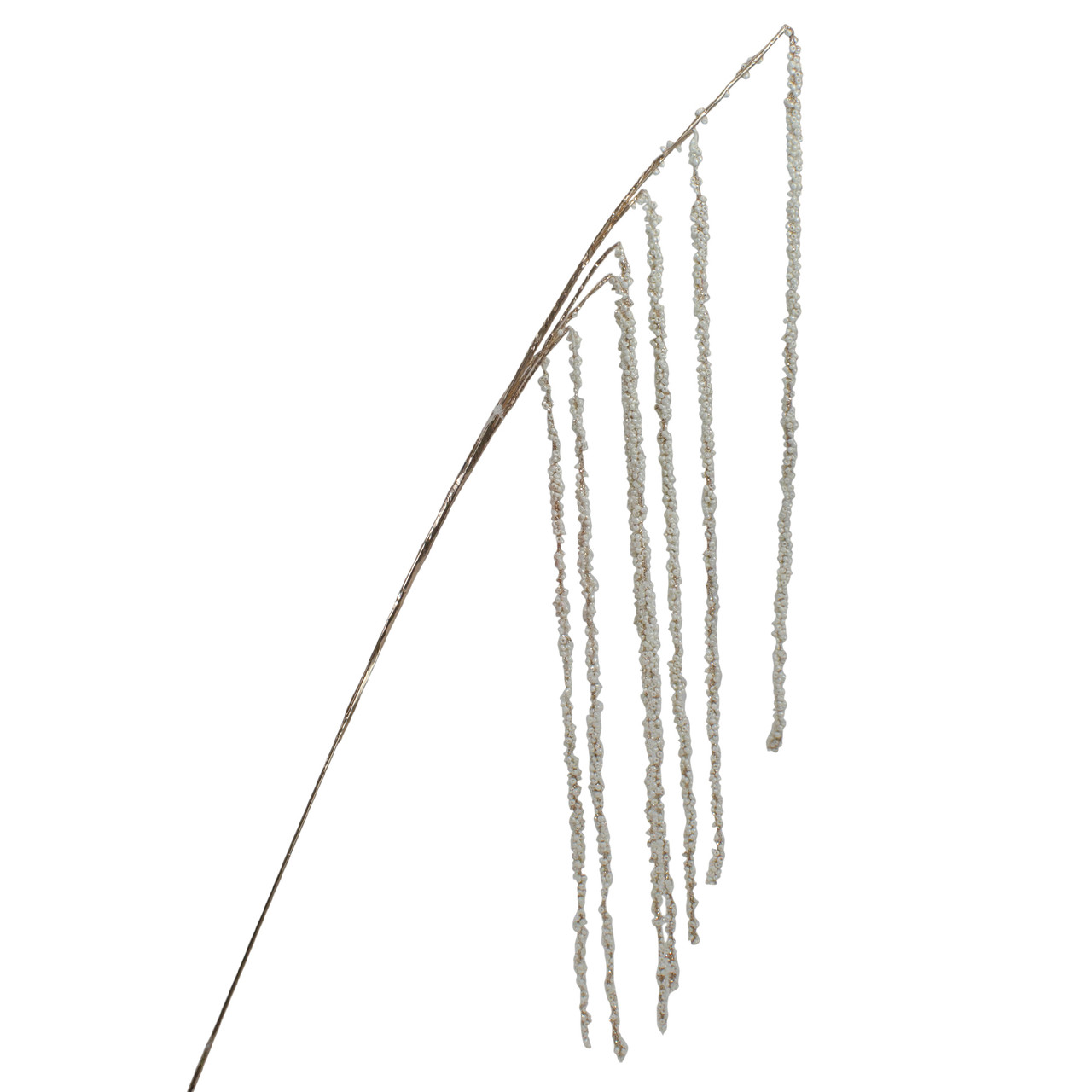 Artificial Beaded Weeping Twig Christmas Spray - 25" - Cream