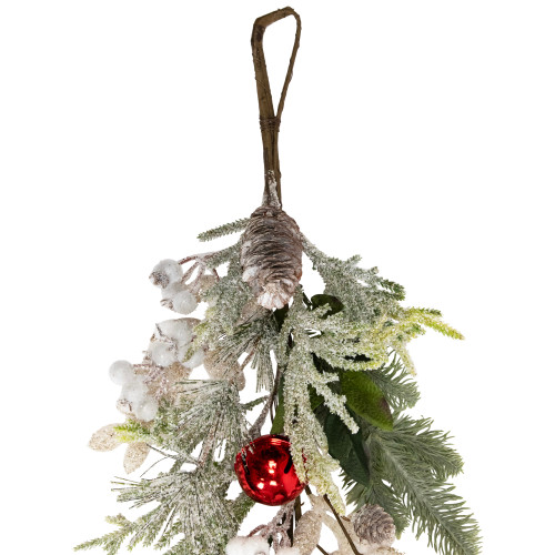 Frosted Pinecones and Berries Artificial Christmas Garland - 6' x 8" - Unlit