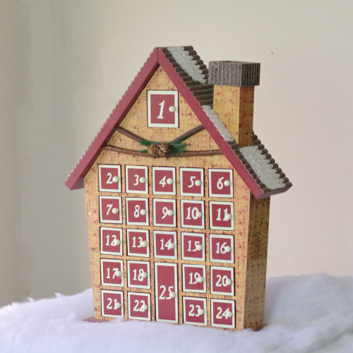 Advent Calendar House Christmas Decoration - 15"