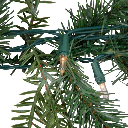 Real Touch?? Pre-Lit Blue Spruce Artificial Christmas Garland -  9' x 14" - Clear Lights