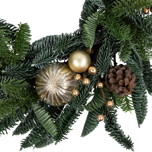 Real Touch? Pre-Decorated Pine with Pine Cones Artificial Christmas Wreath  - 22" - Unlit