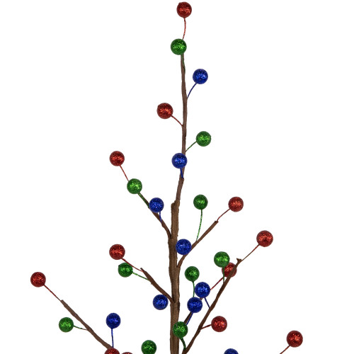 Glittered Ball Ornament Artificial Christmas Tree - Unlit - 24"