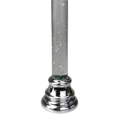 Glittered LED Flameless Christmas Candle - 9.25"