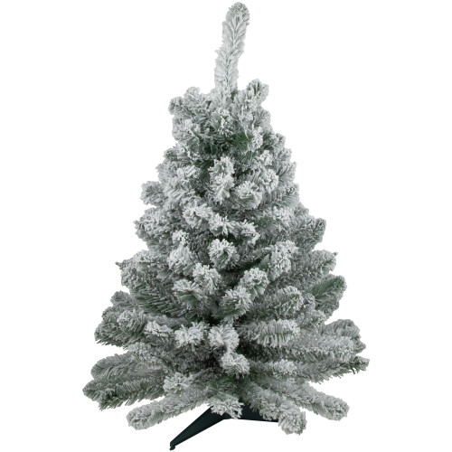 3' Heavily Flocked Madison Pine Medium Artificial Christmas Tree, Unlit