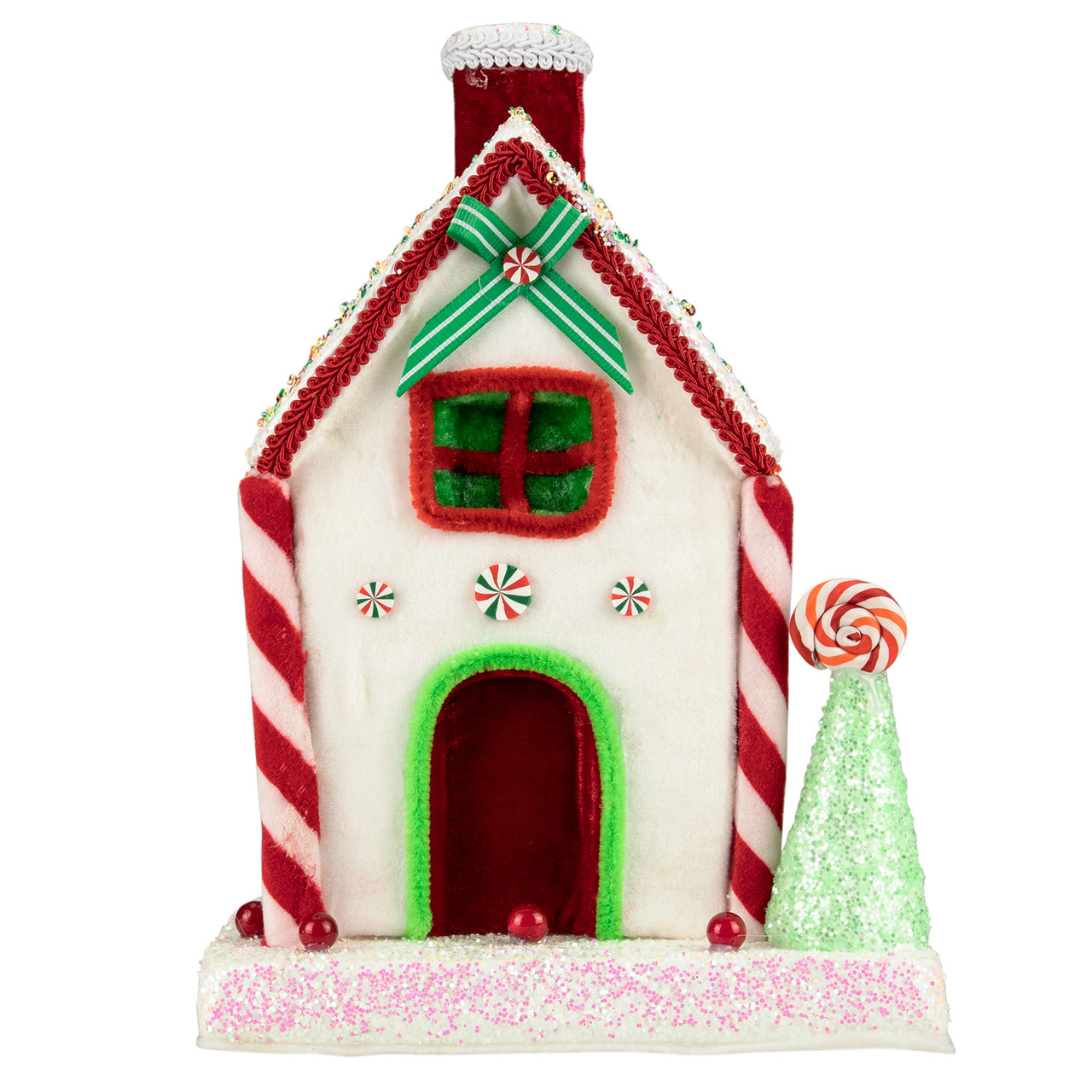 Peppermint Candy House Christmas Decoration - 11"