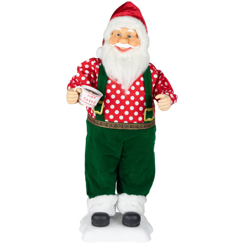 24" Animated and Musical Santa Claus with Hot Cocoa Christmas Figure