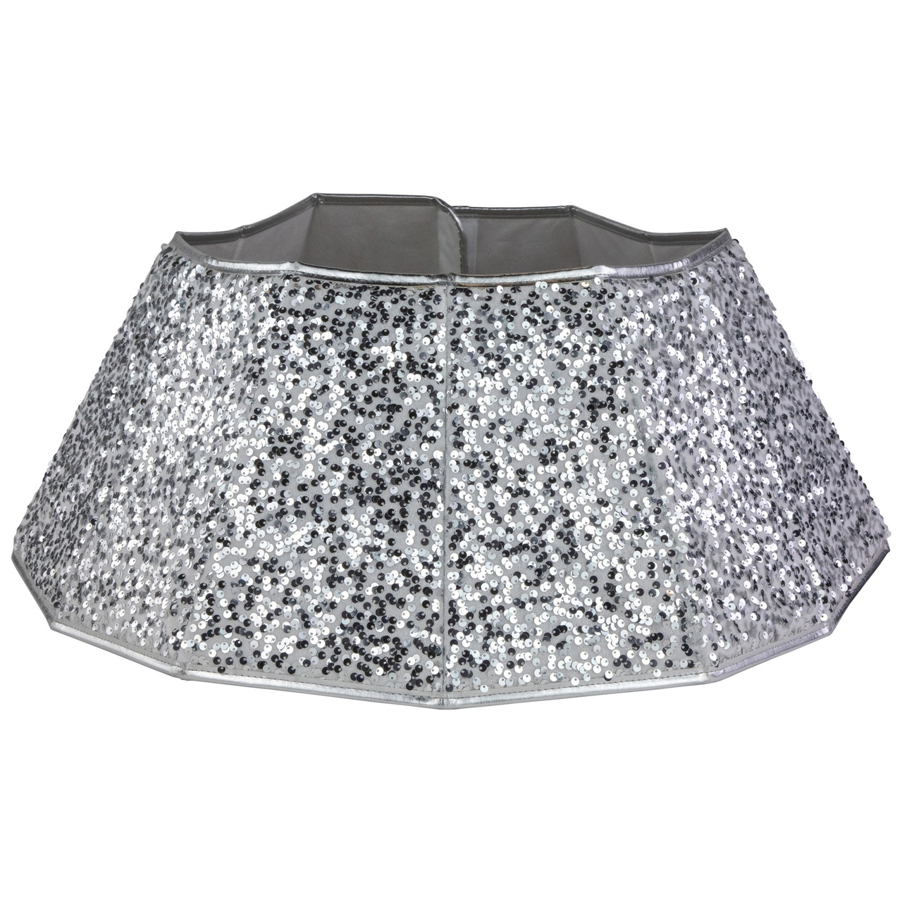 26" Silver Sequins Hexagonal Christmas Tree Collar