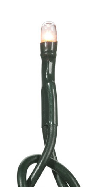 20 Battery Operated White LED Micro Rice Christmas Lights with Timer - Green Wire