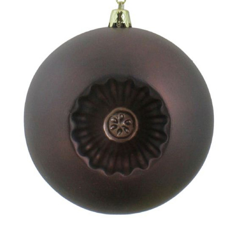 6ct Brown Shatterproof Matte Christmas Ball Ornaments 4" (100mm)