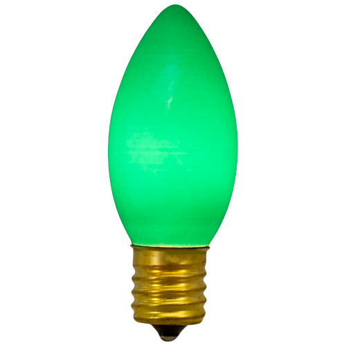 Pack of 4 Green C9 Opaque Christmas Replacement Bulbs