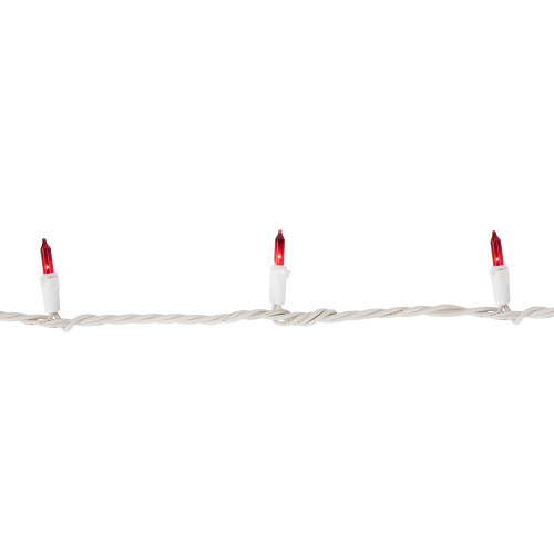 100ct Red and Clear Mini Icicle Christmas Lights- 5.75ft, White Wire