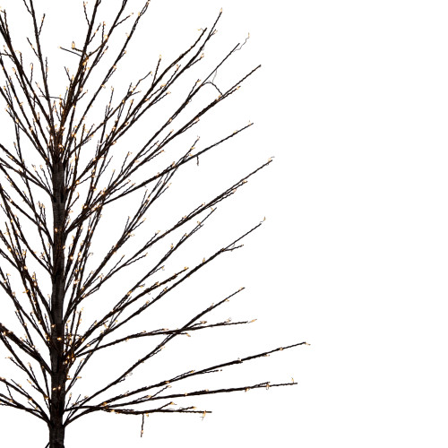 5' Black LED Lighted Christmas Twig Tree - Warm White Lights