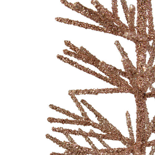 Artificial Glittered Twig Christmas Tree - 18" - Rose Gold - Unlit