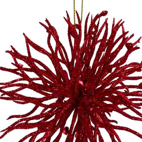4.5" Red Starburst Christmas Ornament