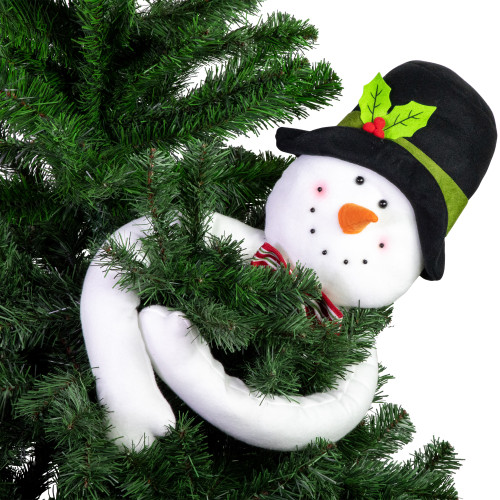 25" Plush Snowman Christmas Tree Topper, Unlit
