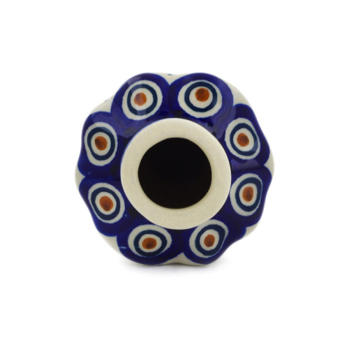 Polmedia Polish Pottery Christmas Tree Figurine 5" Peacock