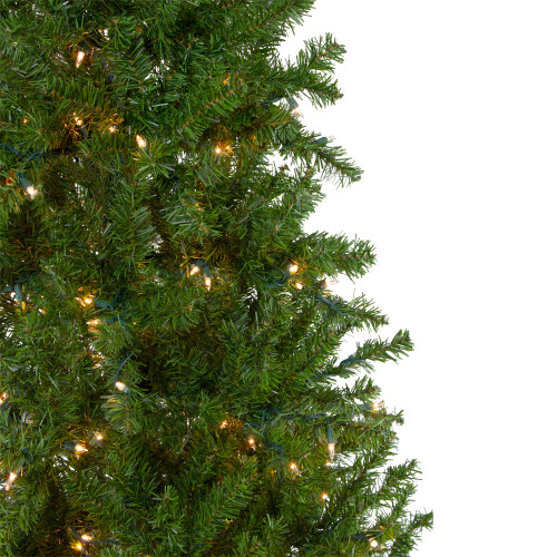 7.5' Pre-Lit Pencil Canadian Pine Artificial Christmas Tree - Clear Lights