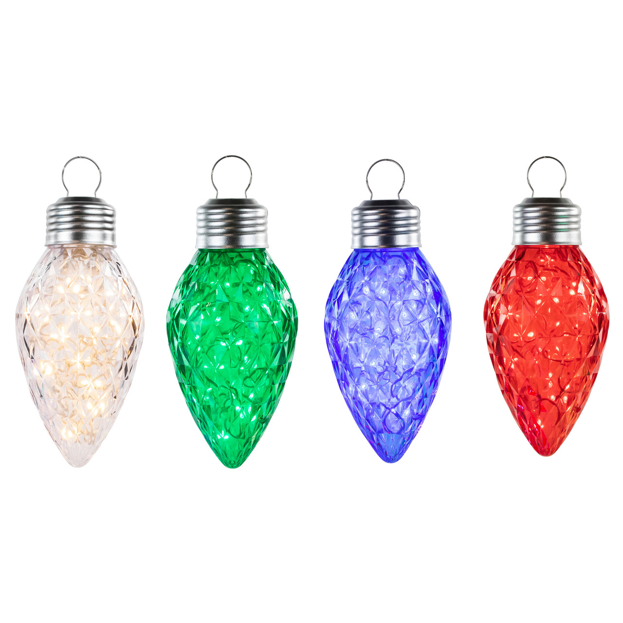 LED Commercial C9 Style Faceted Twinkle Christmas Lights - Multi-Color - 9" - 4ct