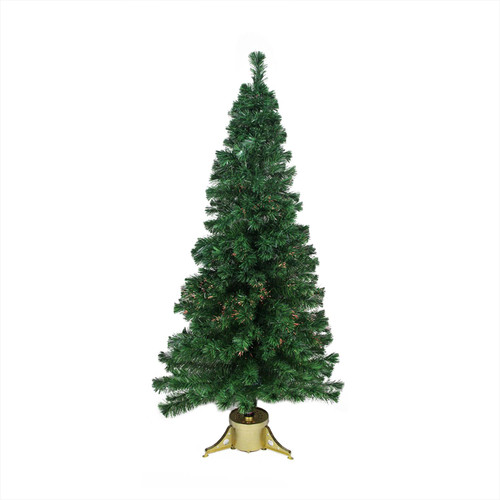 Pre-Lit Medium Color Changing Fiber Optic Artificial Christmas Tree - 7' - Green