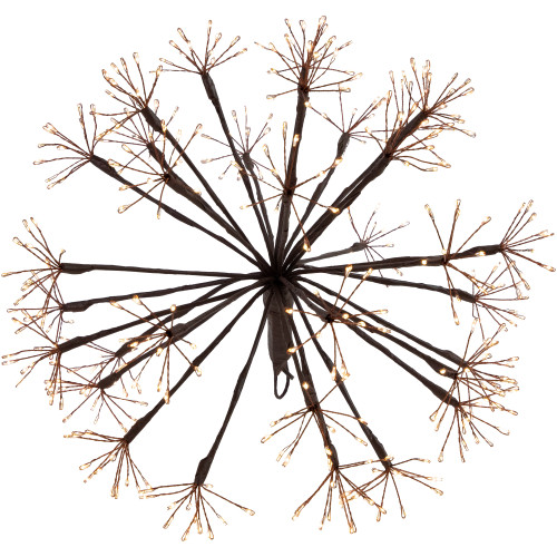 12" Pre-Lit LED Brown Christmas Ball Decoration - Warm White Lights