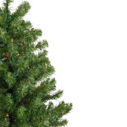 4' Pre-Lit Full Canadian Pine Artificial Christmas Tree, Multicolor Lights