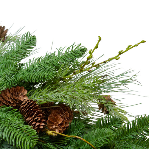 Pine Cone and Cedar Artificial Christmas Wreath - 32-Inch, Unlit