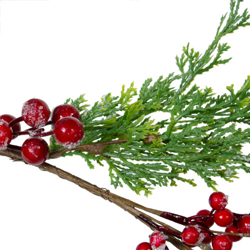 Real Touch?? Iced Berries and Pine Artificial Christmas Garland  - 5' x 10" - Unlit