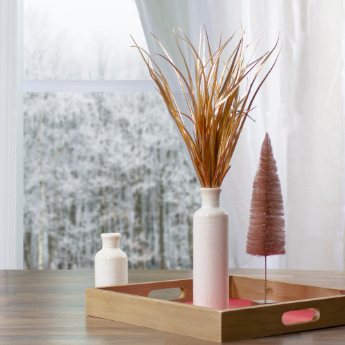 Glittered Artificial Grass Christmas Spray - 19" - Gold