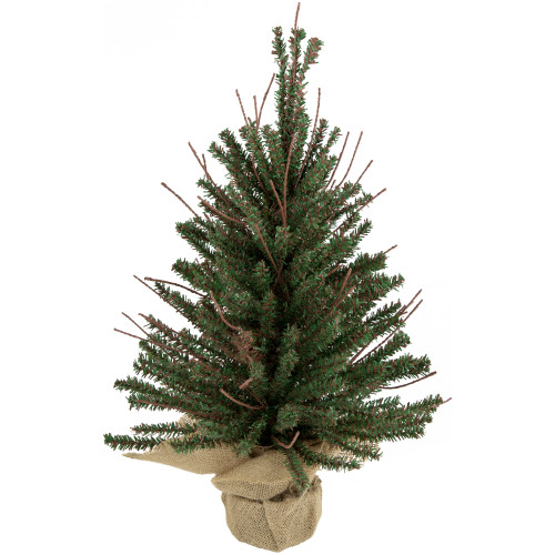 18" Warsaw Twig Artificial Christmas Tree in Burlap Base - Unlit