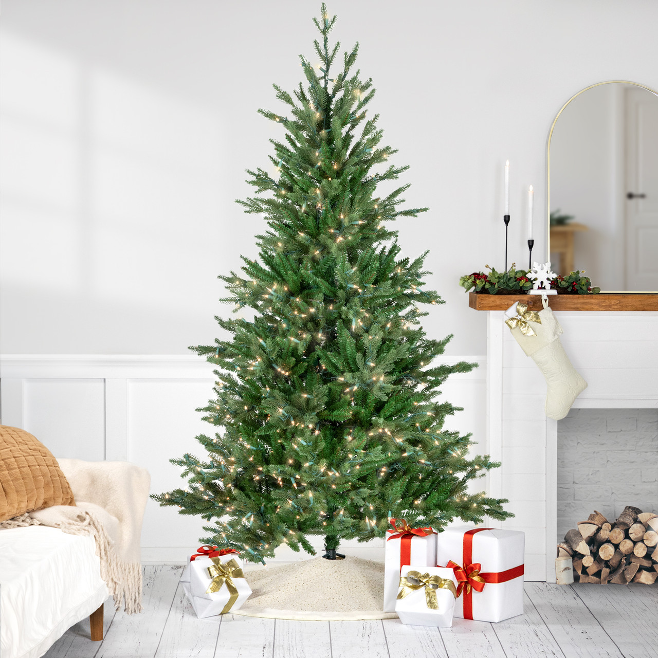 Real Touch? Pre-Lit Medium Grande Spruce Artificial Christmas Tree - 6' - Clear Lights