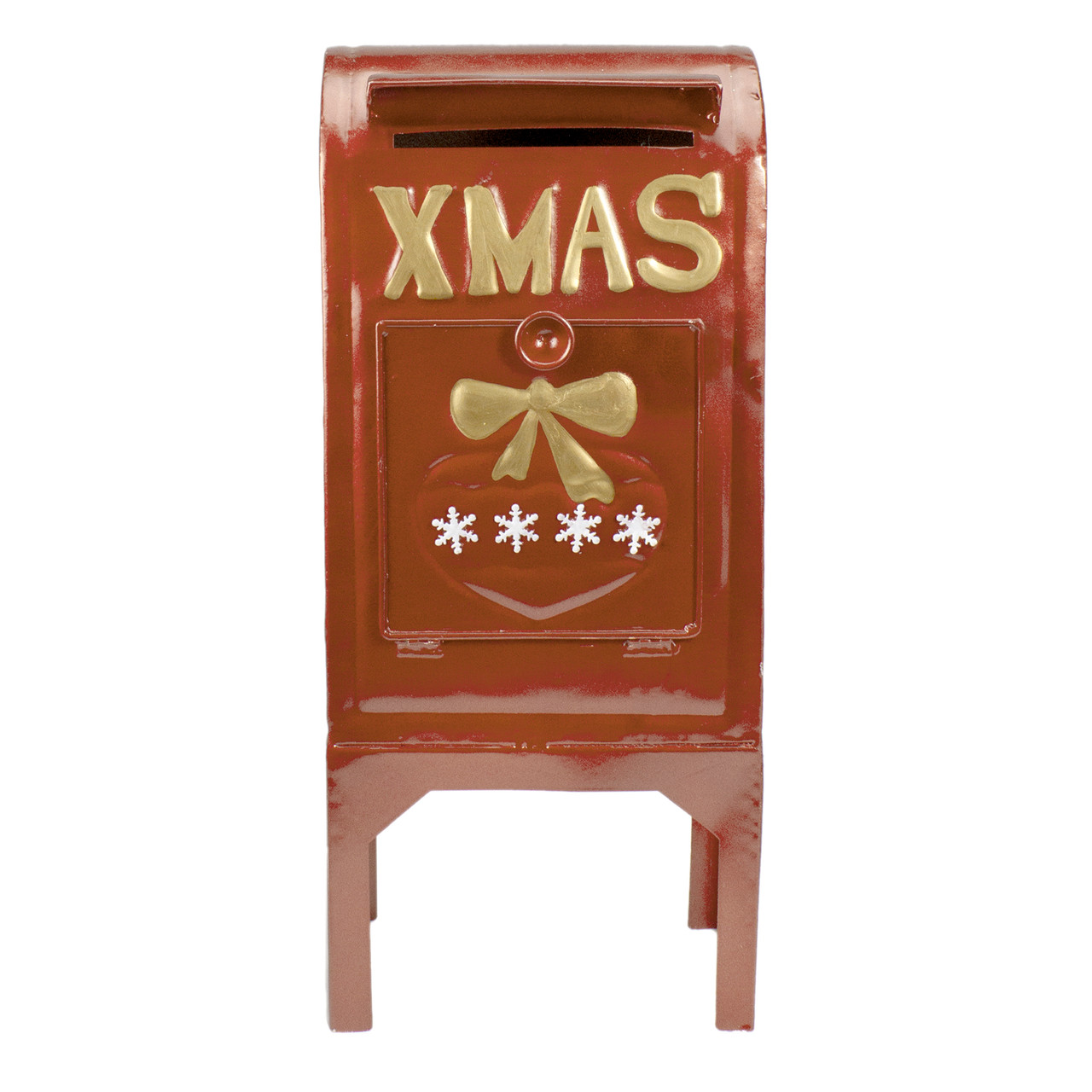 Metal Mailbox Christmas Decoration - 16"