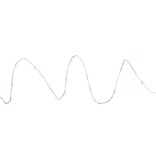 50-Count Purple LED Micro Fairy Christmas Lights - 16ft, Copper Wire