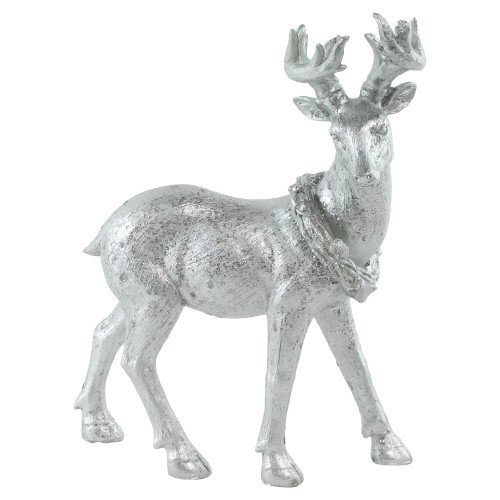 Elegant Christmas Reindeer Figure - 11.5" - Silver