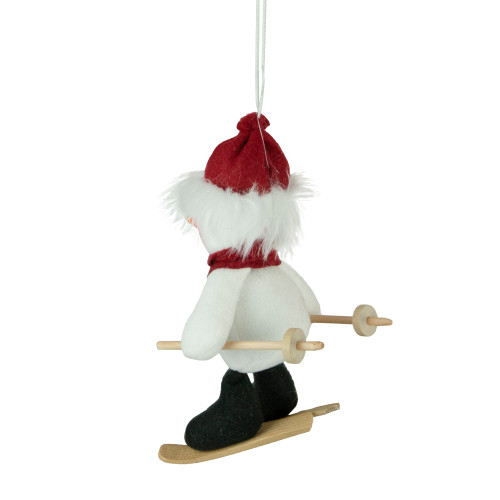 9.5" Skiing Snowman with Red Winter Hat Christmas Ornament