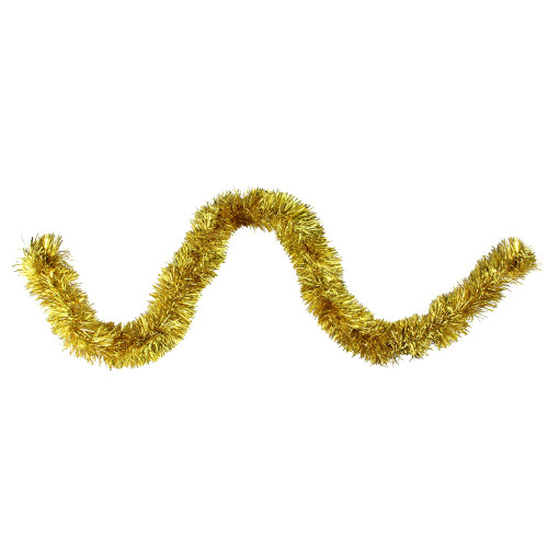 Christmas Tinsel Foil Christmas Garland - 50' x 2.5" - Gold - Unlit