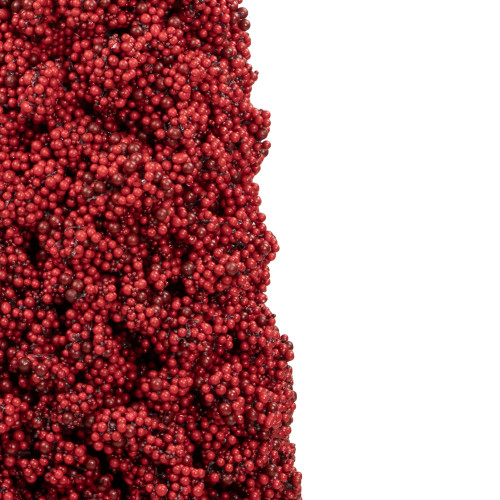 50" Red Berry Cone Potted Christmas Topiary