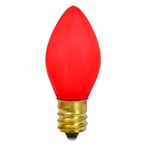 Set of 4 Red Opaque C7 Christmas Replacement Bulbs - 2"