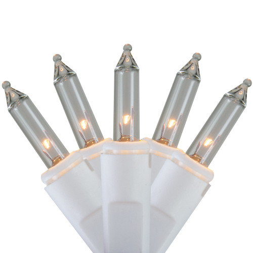 300 Count Clear Mini Icicle Christmas Lights, 18ft White Wire