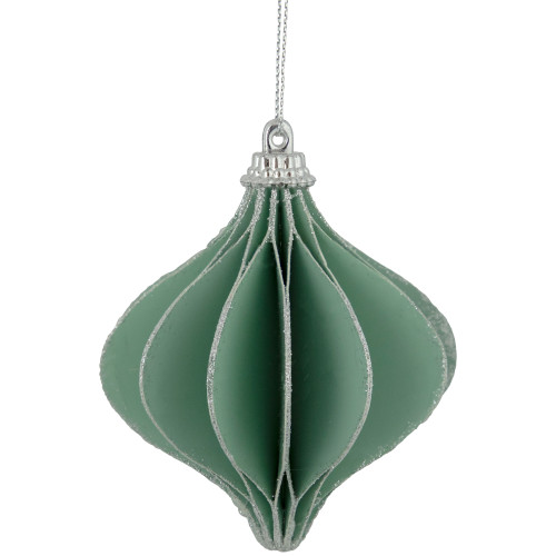 4.25" Glittered Green Onion Christmas Ornament