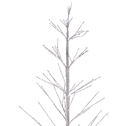 6' LED Lighted White Birch Christmas Twig Tree - Pure White Lights