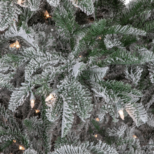 Real Touch?? Pre-Lit Full Flocked Whistler Noble Fir Artificial Christmas Tree - 6.5' - Clear Lights