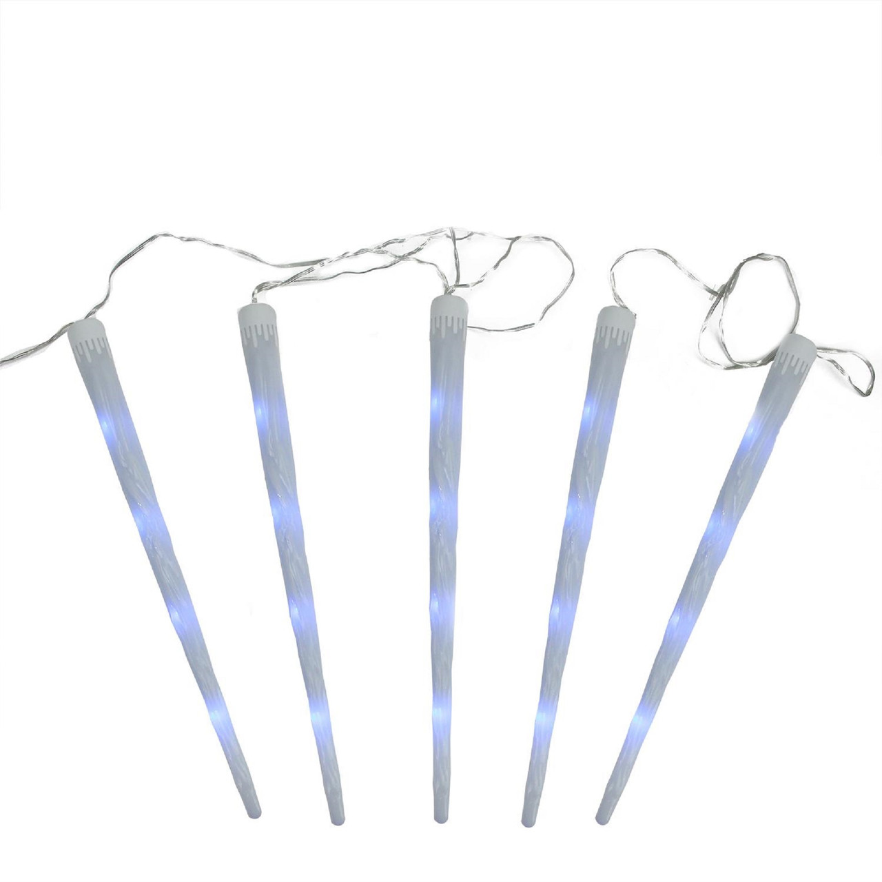 Set of 5 Color Changing Snowfall Christmas Light Tubes 19.5"