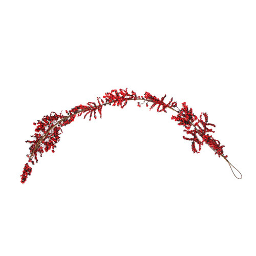 6' x 8" Burgundy Red Berry Artificial Christmas Garland- Unlit