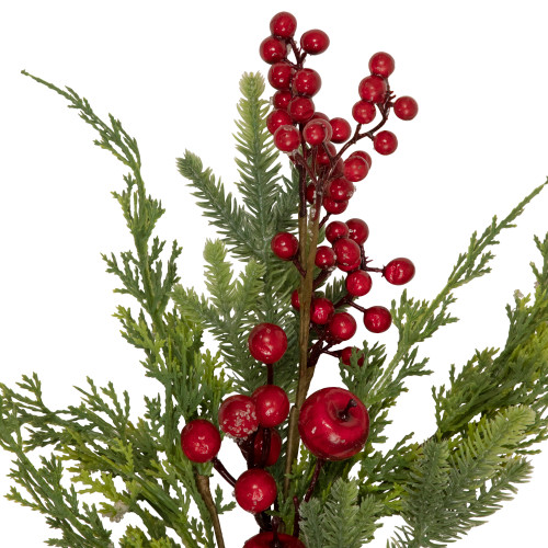 20" Frosted Red Berry Artificial Christmas Branch Spray