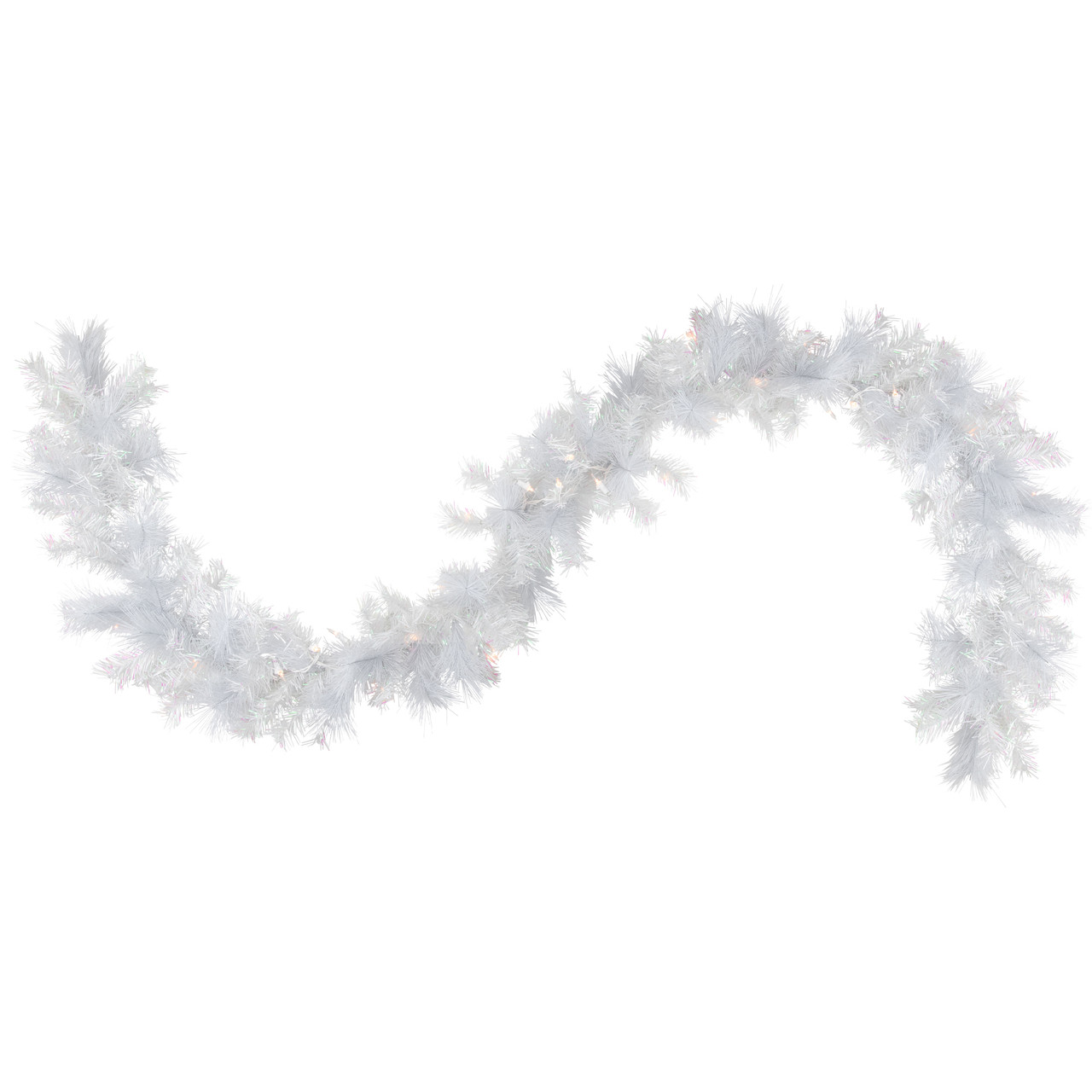 9' x 10" Pre-Lit Vermont White Pine Artificial Christmas Garland, Clear Lights