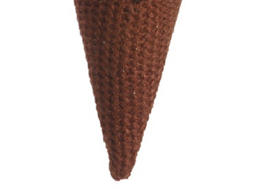 6" Brown and Pink Strawberry Ice Cream Cone Christmas Ornament
