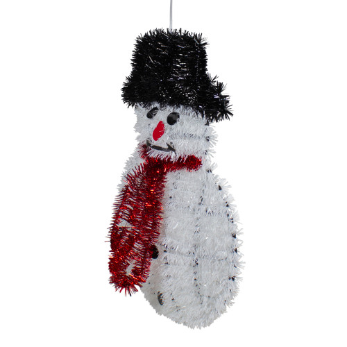19" Tinsel Snowman Christmas Window Decoration