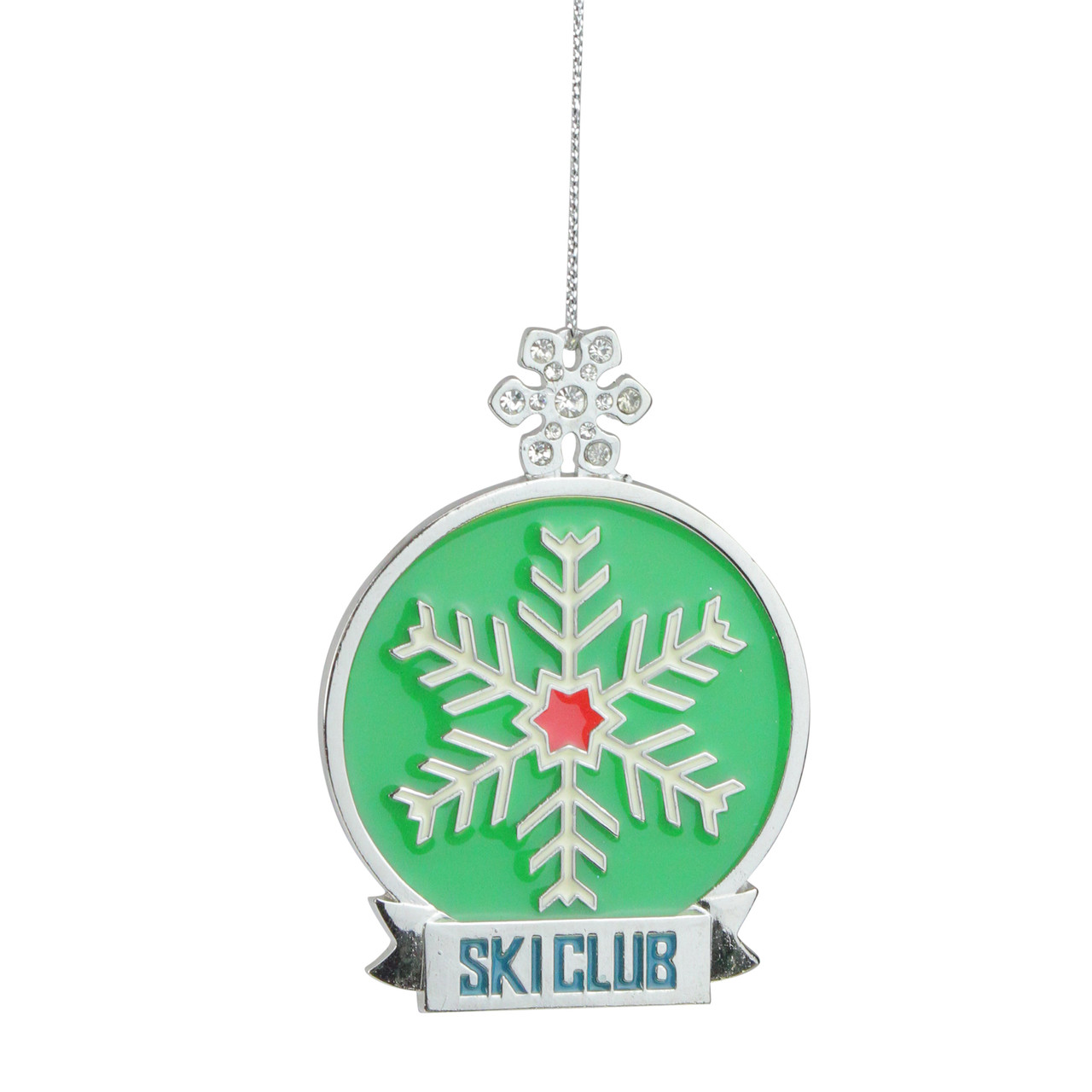 3.75" Ski Club Christmas Charm Ornament