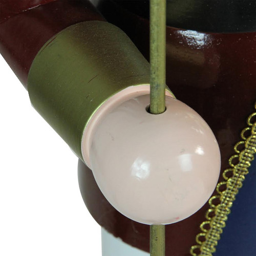 48" Burgundy and White Wooden Christmas Nutcracker King with Scepter