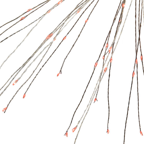 20" LED Lighted Firework Silver Branch Christmas Decoration - Red Lights